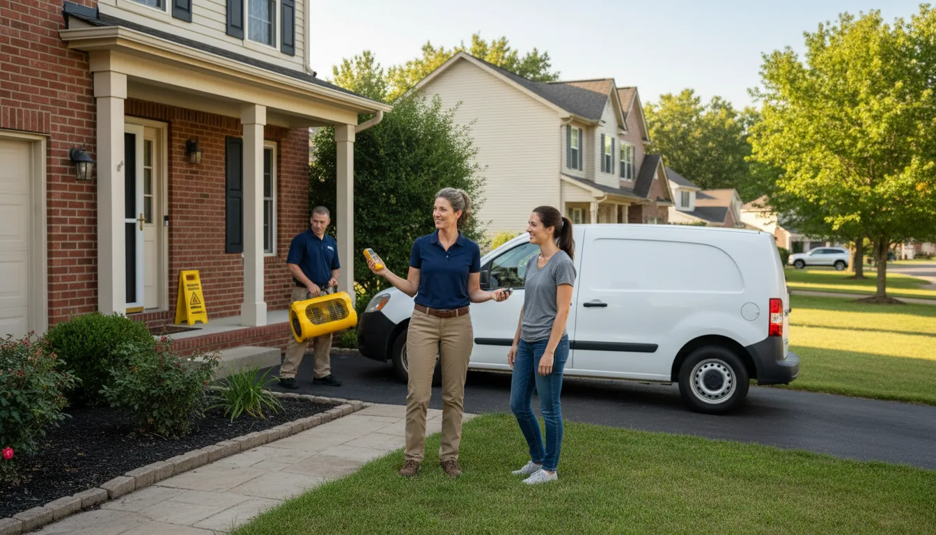 Residential water damage restoration in Central City, IA